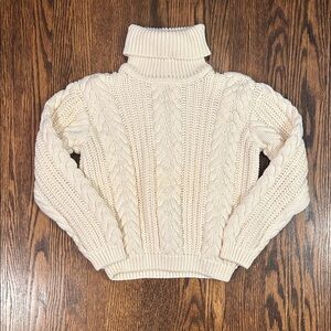 Vintage 90s Cable Knit Turtleneck Sweater